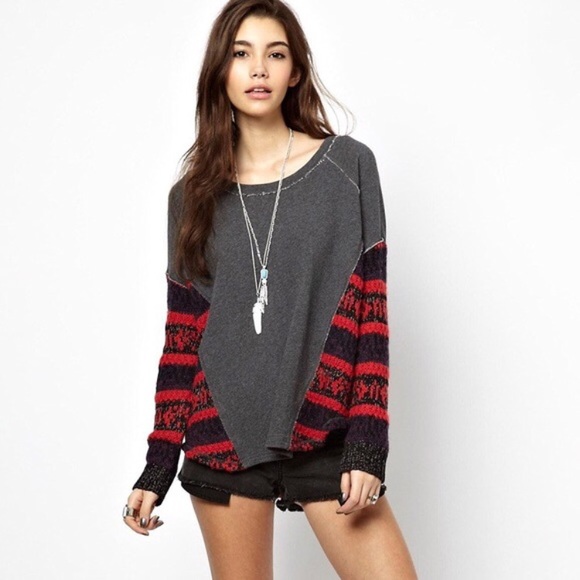 Free People Sweaters - Free People Angel French Terry Oversized Sweater